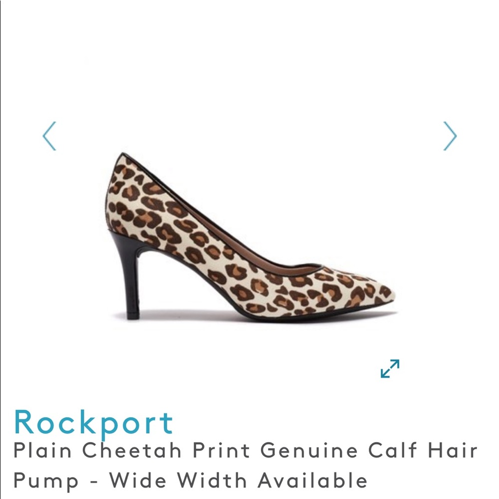 White cheetah print heels (basically new!)